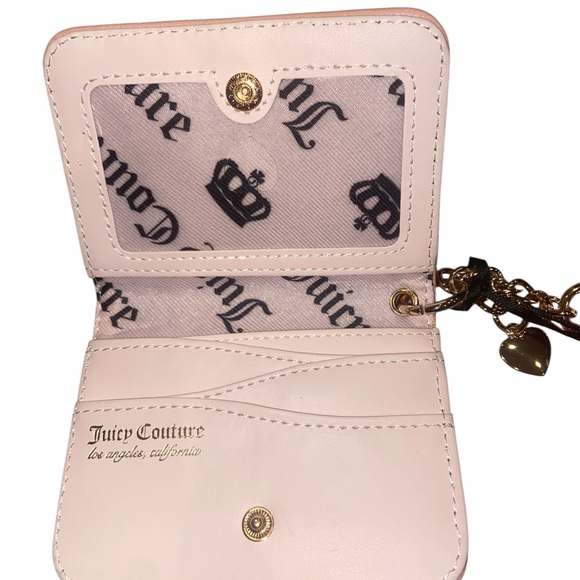 🎁 NWT Juicy Couture Pink Card Holder with Gold Accents - Picture 5 of 6